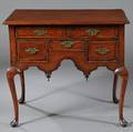 Queen Anne Walnut Inlaid Dressing Table