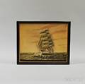 Abner Coburn Reliefcarved and Painted Portrait of a Ship