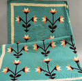 Light Green Carolina Lily Appliqued Quilt