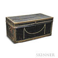 Chinese Export Brassbound Leather and Camphorwood Trunk
