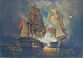 American School 19th Century Maritime Battle Scene