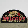 Mounted Hooked Demilune Welcome Rug