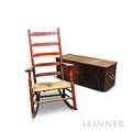 Redstained Sea Chest and Rocking Chair 