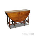 William amp Marystyle Mahogany and Stained Maple Gateleg Table