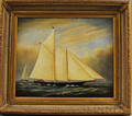 D Tayler American 20th Century Portrait of a Schooner