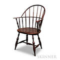 Redpainted Sackback Windsor Chair
