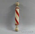 Small Red and Whitepainted Barber Pole