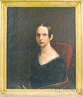 Massachusetts School 19th Century Portrait of Marguerite Chitterton Albee