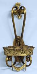 177 LOUIS XV STYLE BRASS WALL JARDINIERE