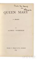 Tennyson Alfred Lord 18091892 Queen Mary Authors Presentation Copy