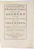 Royal Society Philosophical Transactions Giving Some Account of the Present Undertakings Studies and Labours of the Ingenious in M