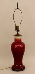 Chinese Oxblood Table Lamp
