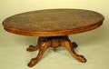 154 REGENCY STYLE INLAID BURL LOW TABLE