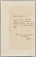 Rodin Auguste 18401917 Autograph Note Signed undated