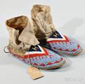 Southern Cheyenne Beaded Hide Moccasins