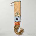 Lakota Beaded Hide Cloth and Quill Pipe Bag