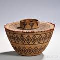 Yokuts Polychrome Bottleneck Basket