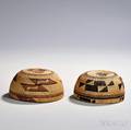 Two Northern California Twined Basketry Hats