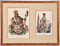 Two Color Lithographs of American Indians a Common Frame