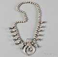 Navajo Silver Squash Blossom Necklace