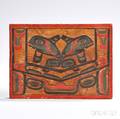 Northwest Coast Painted Wood Box Lid