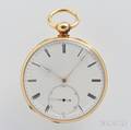 Charles Mollin 18kt Gold Open Face Watch