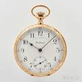 Waltham 14kt Gold Riverside Maximus Open Face Watch
