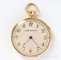 18kt Gold Open Face Quarterhour Repeating Pocket Watch