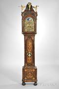 Yohannes Van Wyk Marquetry Inlaid Dutch Long Case Clock