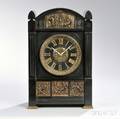 Belgian Black Slate Mantel Clock