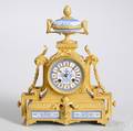 French Gilt and Porcelain Mantel Clock