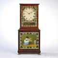 Aaron Willard Jr Mahogany Dish Dial Shelf Clock