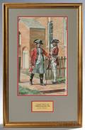 Framed Original Don Troiani Watercolor of Cornwallis at Yorktown