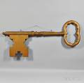Large Goldpainted Keyform Locksmith Trade Sign
