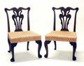 112 SET OF FOUR GEORGE III IRISH CHIPPENDALE WALNUT SI
