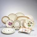 Twelve Decorated Creamware and Pearlware Items