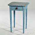 Bluepainted Cherry Onedrawer Stand