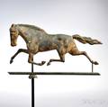 Molded Gilt Copper Running Horse Weathervane