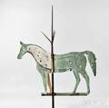 Sheet Copper and Cast Lead Standing Horse Weathervane