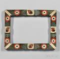 Bird and Floral Carved and Polychrome Paintdecorated Frame