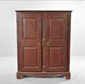 Redpainted Pine Armoire