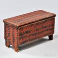 Miniature Paintdecorated Pine Sixboard Chest