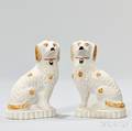 Pair of Chalkware King Charles Spaniels