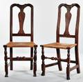 Pair of Carved Maple Side Chairs