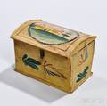 Small Paintdecorated Dometop Box