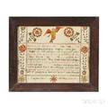 Crosslegged Angel Artist Pennsylvania act 17911822 Fraktur