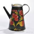 Paintdecorated Tin Coffeepot