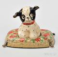 Hubley Cast Iron Polychrome Fido and Pillow Doorstop