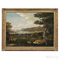 American School 19th Century Expansive View of the Hudson River
