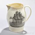 Transferdecorated Liverpool Pottery Creamware Pitcher